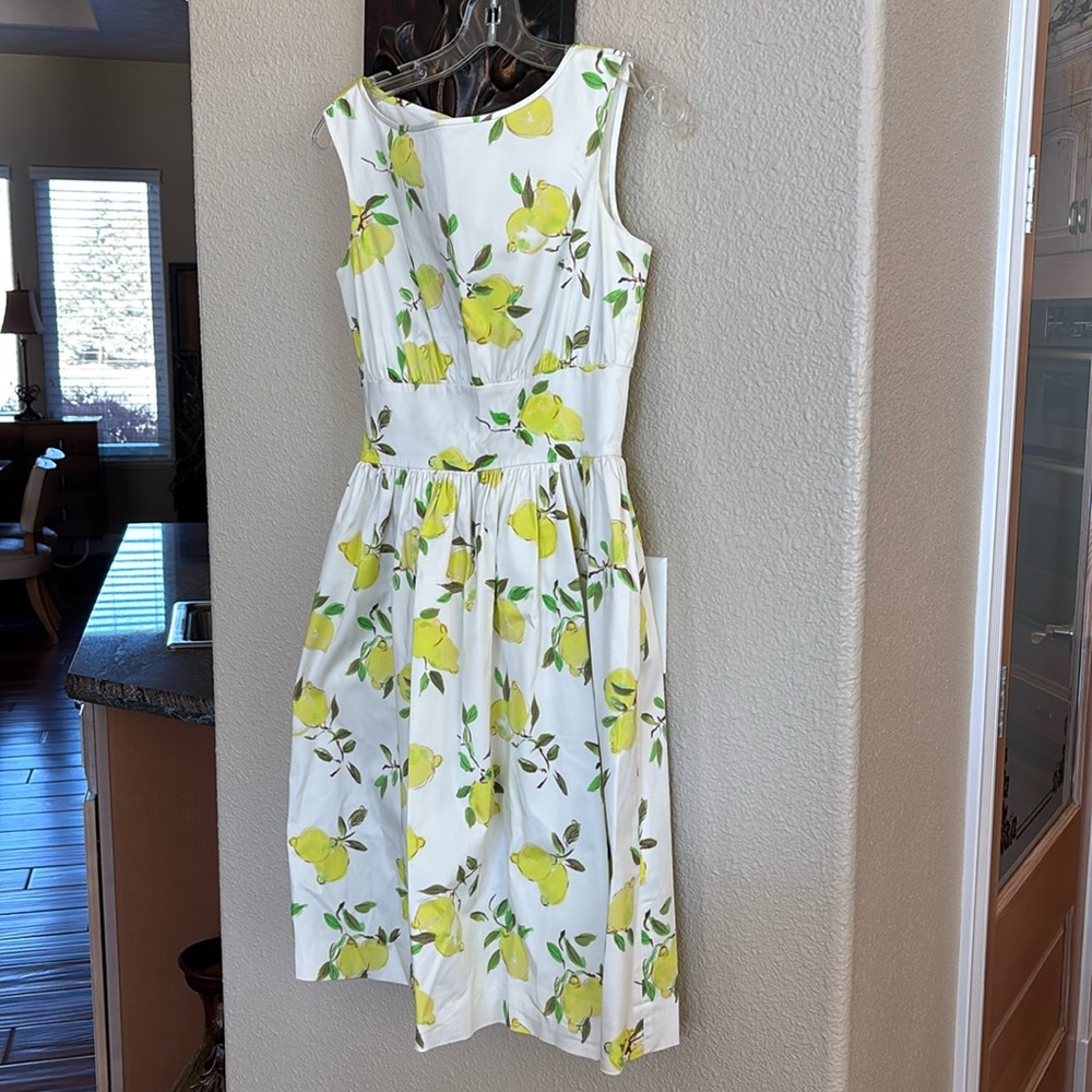 Kate Spade “lyric” lemon lemoncello print dress 4